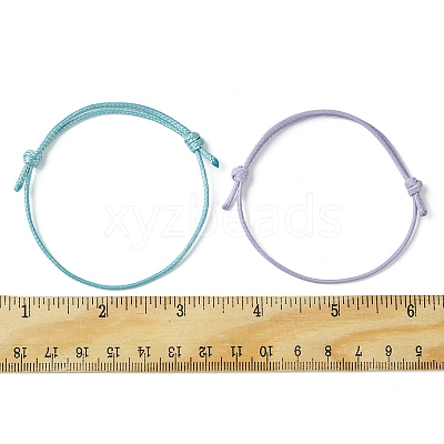 30Pcs 5 Color Adjustable Waxed Polyester Braided Cord Bracelets BJEW-FZ00016-1