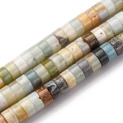 Natural Flower Amazonite Beads Strands G-Z006-C49-1