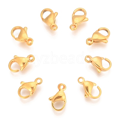304 Stainless Steel Lobster Claw Clasps STAS-T040-PJ212-11-1