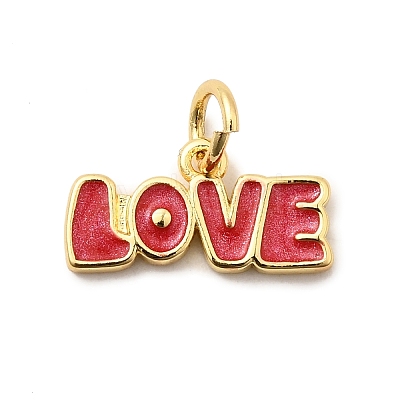 Brass Enamel Charms KK-A268-10G-02-1