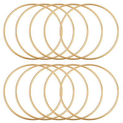 10Pcs Iron Ring for DIY Woven Net/Web with Feather IFIN-SP0001-56B-KCG-1