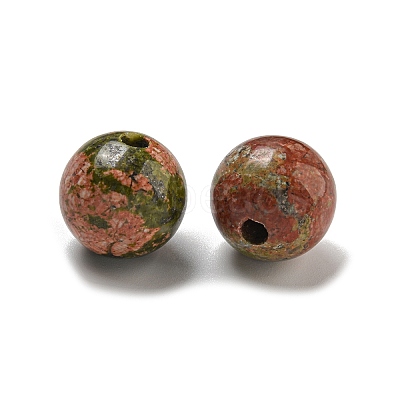 Natural Unakite Beads X-G-G147-01J-1