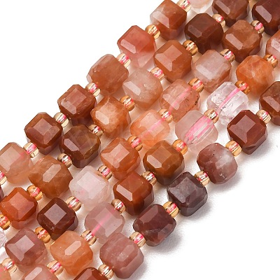 Natural Red Rabbit Hair Rutilated Quartz Beads Strands GG-CBAC972-A12-01-1