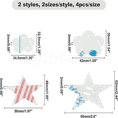 Acrylic Handwork Template DIY-CA0001-48-1