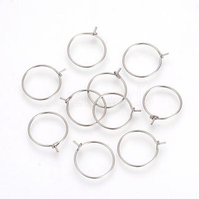 Tarnish Resistant 304 Stainless Steel Hoop Earrings STAS-R071-31-1