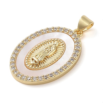 Brass Micro Pave Cubic Zirconia Pendants KK-I712-52G-06-1