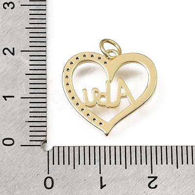 Brass Micro Pave Clear Cubic Zirconia Pendants CU-CBAEEA8-09B-G-1