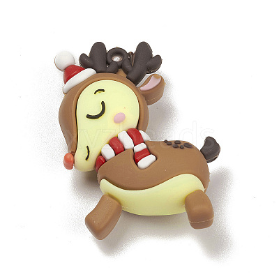 PVC Plastic Christmas Style Big Pendants X-PVC-O001-02E-1