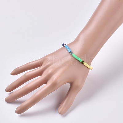 Handmade Polymer Clay Bracelets BJEW-JB04634-1