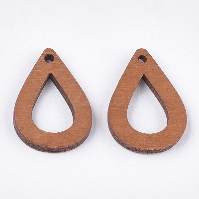 Painted Poplar Wood Pendants LS-X-WOOD-T021-08I-1