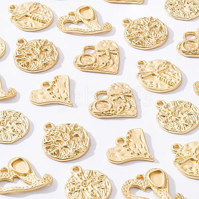 24Pcs 6 Style Alloy Pendants FIND-BC0001-97-1