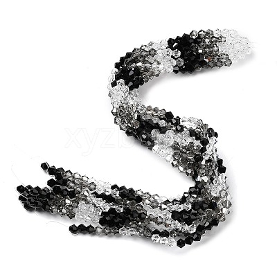 Transparent Gradient Color Glass Beads Strands GLAA-F131-01B-05-1
