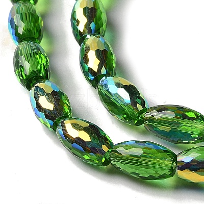 AB Color Plated Transparent Electroplate Beads Strands EGLA-H104-05E-1