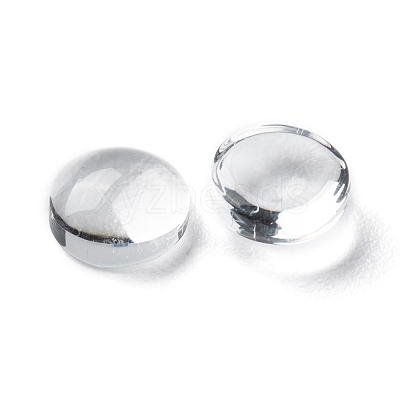 Transparent Glass Cabochons GGLA-R026-6mm-1
