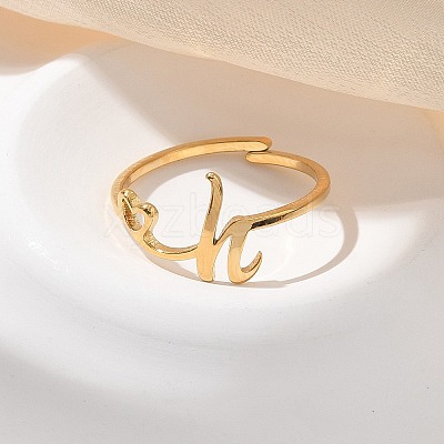 304 Stainless Steel Cuff Rings for Women RJEW-D285-01G-H-1