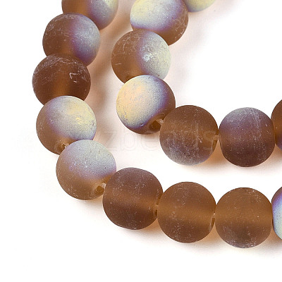 Frosted Transparent Glass Beads Strands LS-GLAA-T032-T8mm-MBB23-1