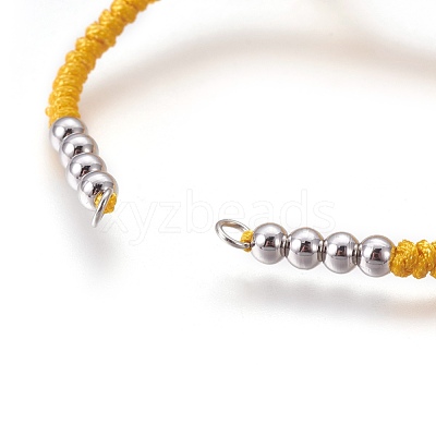 Nylon Cord Braided Bead Bracelets Making BJEW-F360-FP22-1