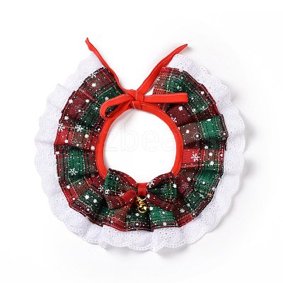 Cloth Pet's Christmas Lace Bandanas AJEW-D051-05G-1
