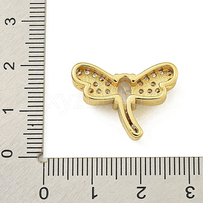 Rack Plating Brass Pave Cubic Zirconia Enamel Beads KK-U029-16G-1
