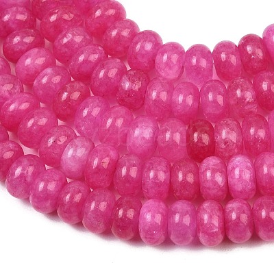Dyed Natural White Jade Beads Strands G-G107-A38-01-1