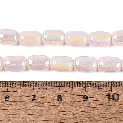 Electroplate Opaque Glass Beads Strands EGLA-Q132-03B-C02-1