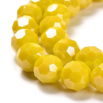 Electroplate Opaque Glass Beads Strands EGLA-A035-P8mm-A04-1