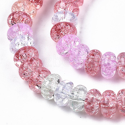 Transparent Crackle Glass Beads GLAA-S192-003-1