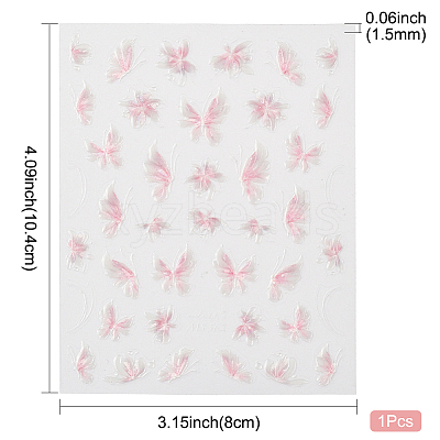 Butterfly Pattern PET Nail Art Stickers MRMJ-WH20017-011C-1