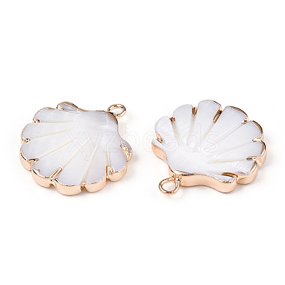 Electroplate Freshwater Shell Pendants SHEL-S274-33A-1