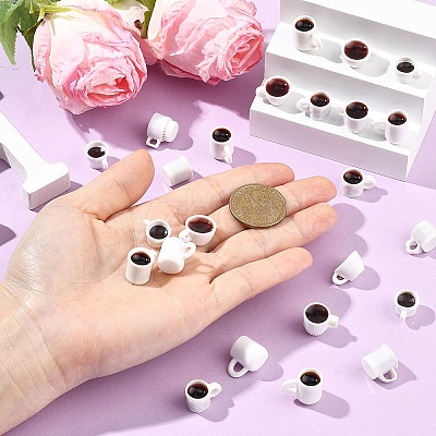 30Pcs 6 Styles Resin Dollhouse Miniature Coffee DIY-YW0017-78-1