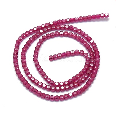 Lab Grown Red Corundum Beads Strands G-G106-N01-02-1-1
