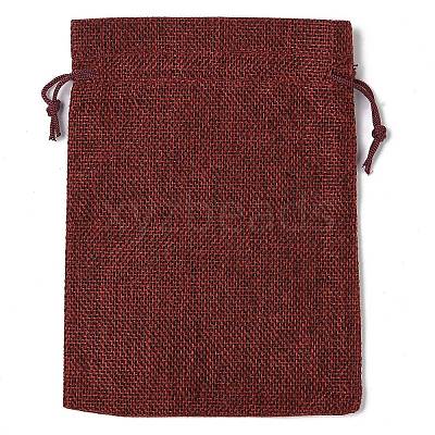 Christmas Theme Jute Cloth Storage Bags ABAG-F010-01B-09-1