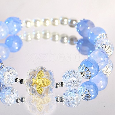 60Pcs 12 Colors Transparent Spray Painted Glass Beads GLAA-CJ0001-85-1