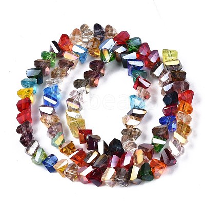Electroplate Glass Beads Strands EGLA-N002-06L-1
