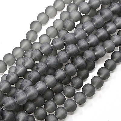 Baking Paint Transparent Glass Bead Strands GLAA-S031-10mm-12-1