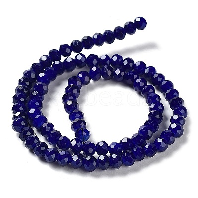 Baking Paint Imitation Jade Glass Bead Strands DGLA-A034-J6MM-A33-1