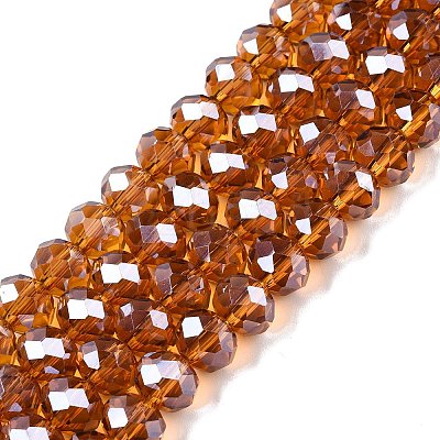 Electroplate Glass Beads Strands EGLA-A044-T8mm-A04-1