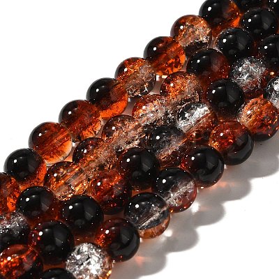 Crackle Glass Beads Strands CCG-C002-8mm-02-1