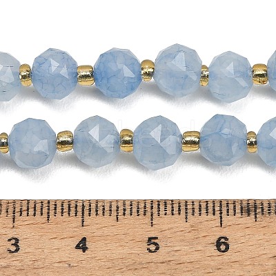 Dyed Imitation Jade Glass Beads Strands GL-Z001-02B-1