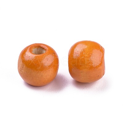 Dyed Natural Wood Beads X-WOOD-Q006-10mm-09-LF-1