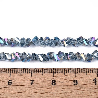 Electroplate Transparent Glass Beads Strands GLAA-N021-4mm-29-1