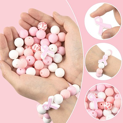 50Pcs Silicone Focal Beads SIL-FS0001-31-1