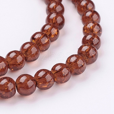 Crackle Glass Beads Strands X-CCG-Q001-6mm-16-1