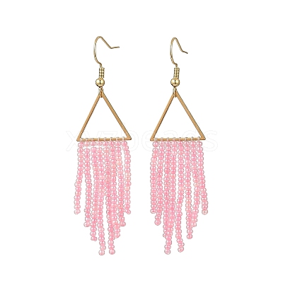 Glass Beaded Dangle Earrings EJEW-MZ00749-02-1