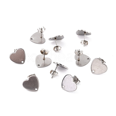 Non-Tarnish 304 Stainless Steel Stud Earring Findings STAS-I183-07B-07P-1