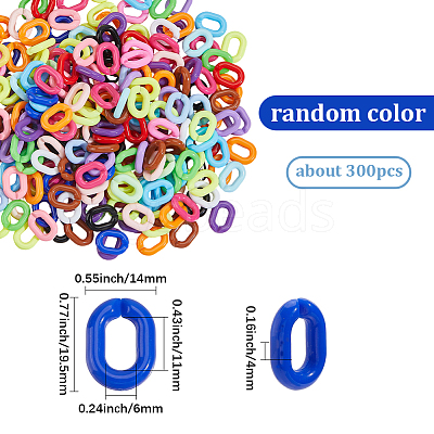 300Pcs Plastic Quick Link Connectors KY-SP0001-71-1