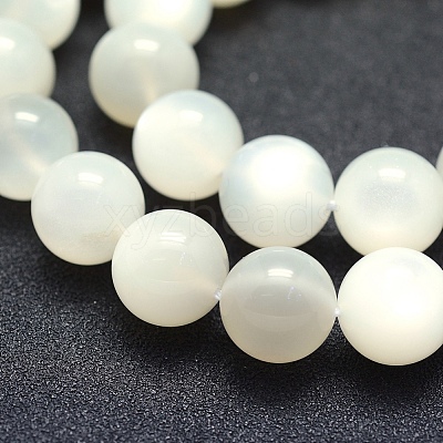 Natural White Moonstone Beads Strands G-P342-02A-12mm-A-1