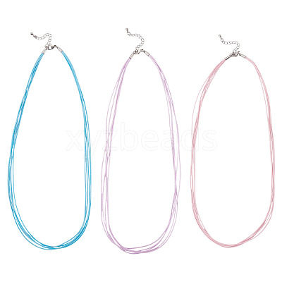 6Pcs 3 Colors 1MM Polyester&Cotton Waxed Cord 5-Strand Necklace Making MAK-TA0001-36A-1