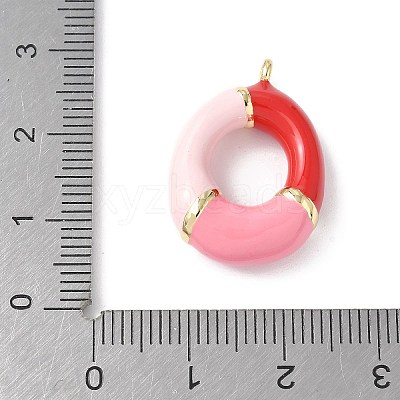 Brass Enamel Pendants KK-E093-03G-O-01-1