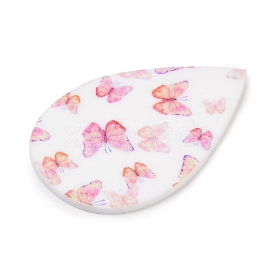 Printed Opaque Acrylic Pendants FIND-K017-16E-1